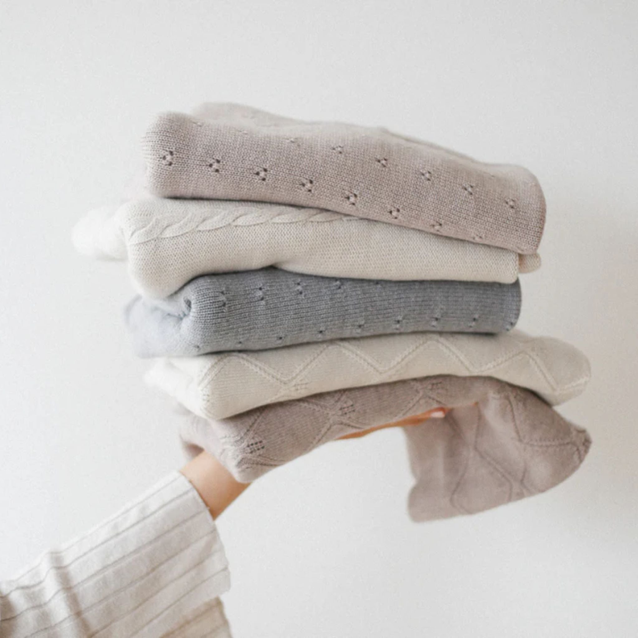 Kuscheldecke "Ida" in grau melange