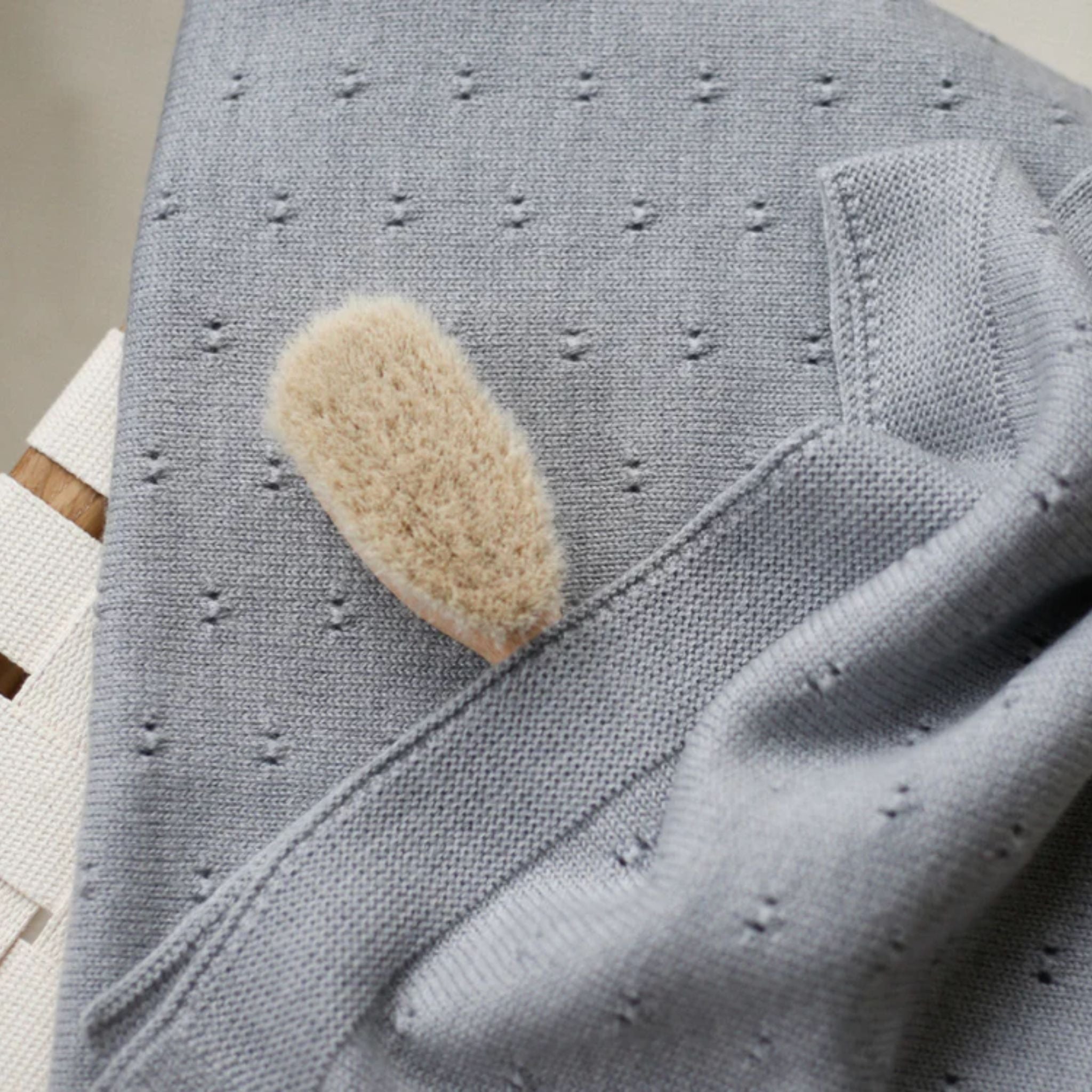 Kuscheldecke "Ida" in grau melange