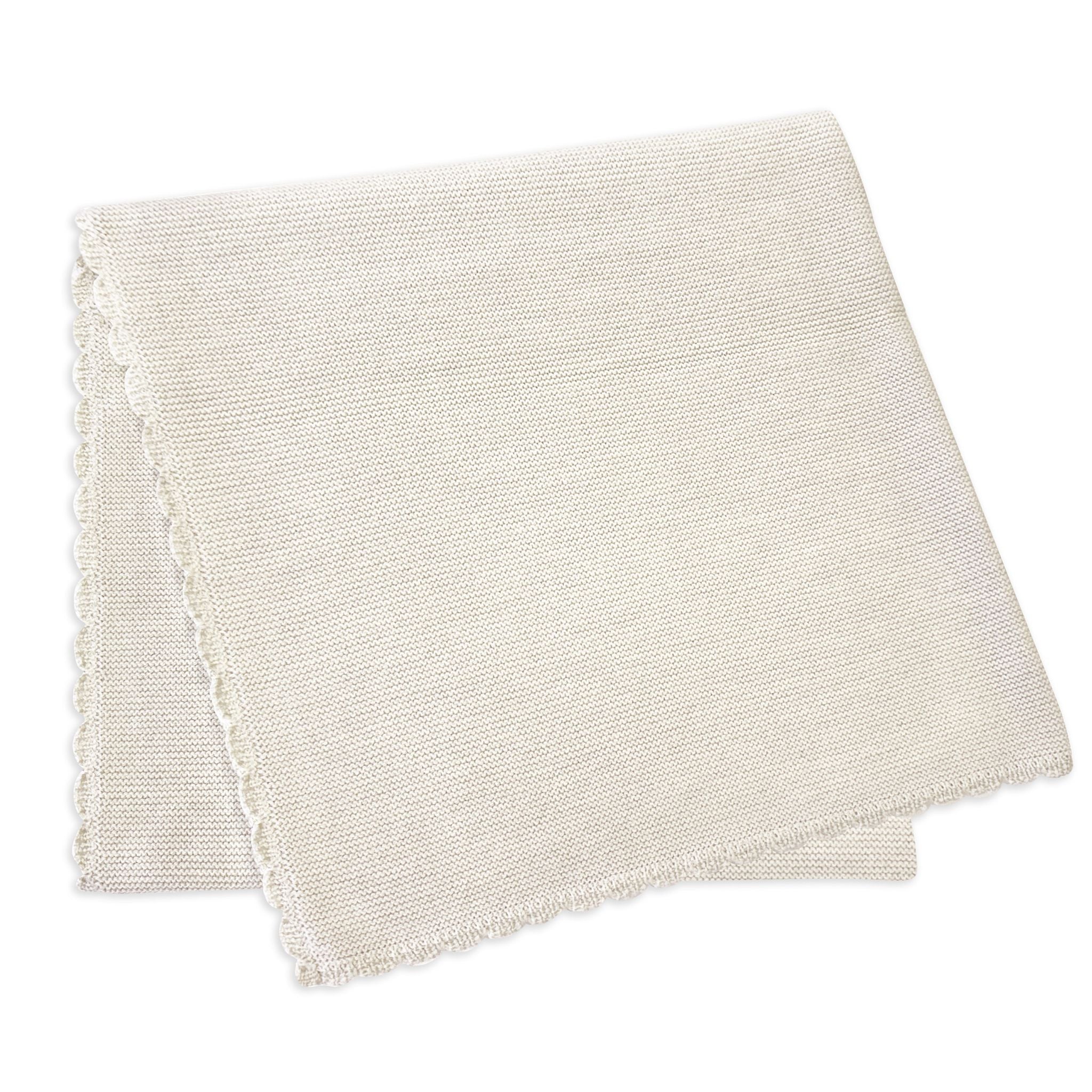 Blanket "Ida" with ajour pattern in camel melange