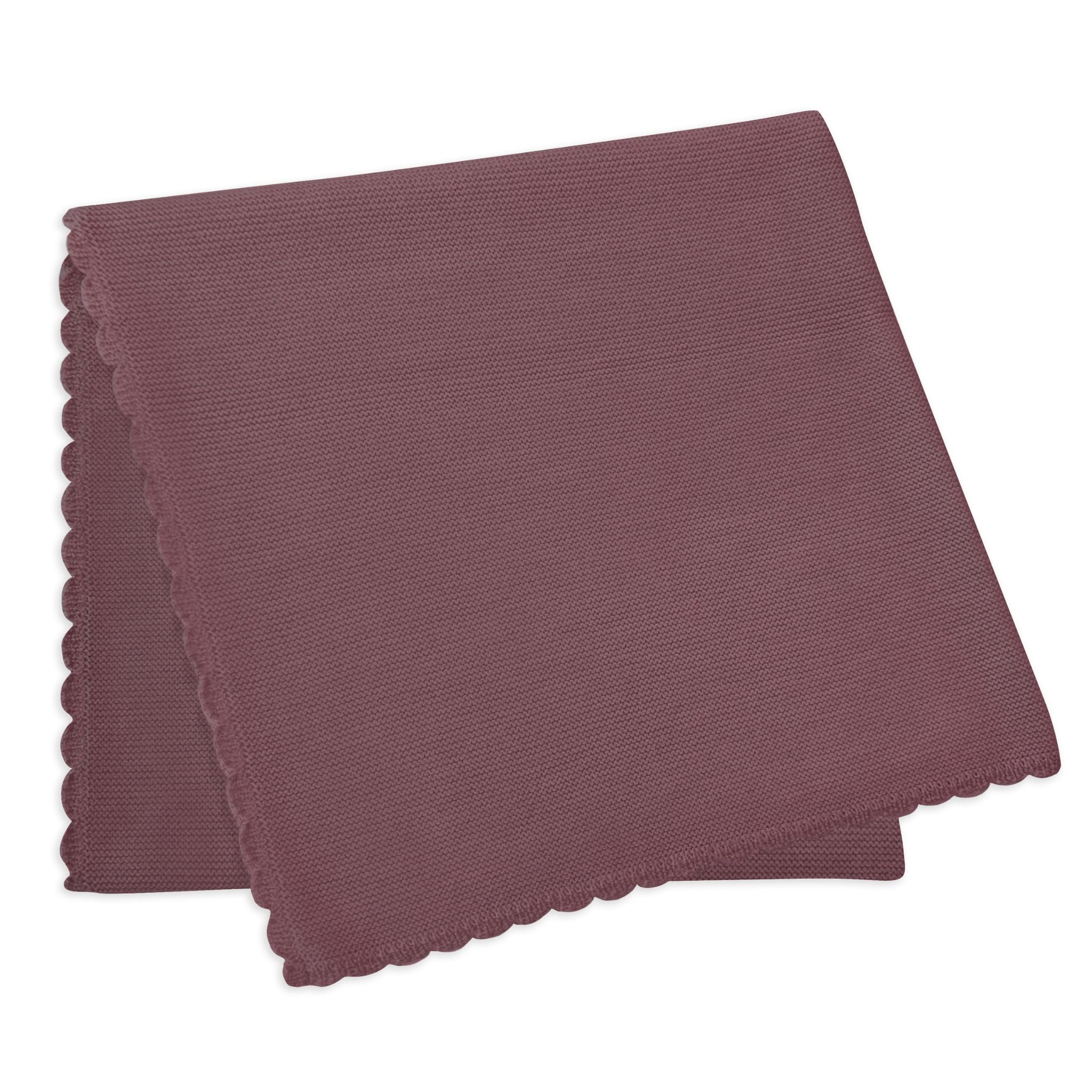 Blanket "Ida" with ajour pattern in camel melange