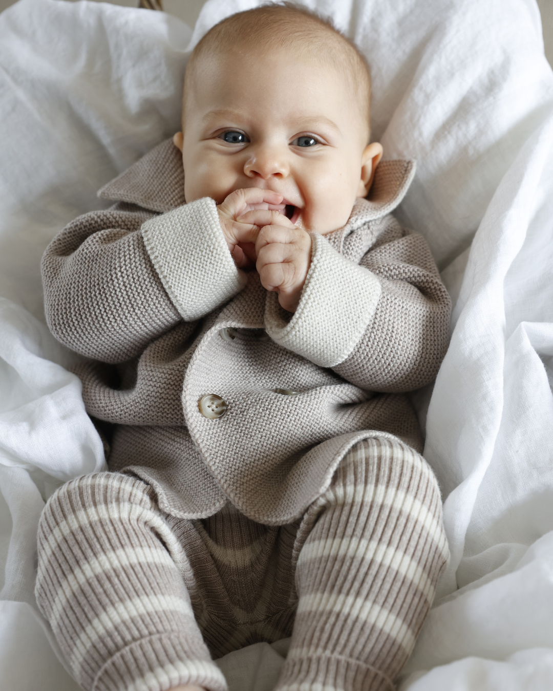 Cardigan "Flori" in camel melange