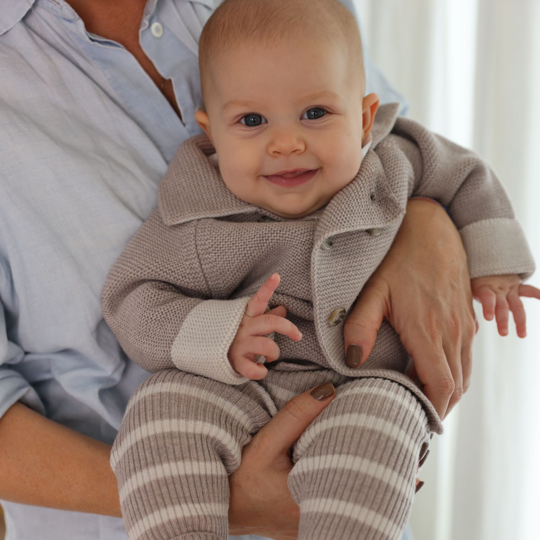 Cardigan "Flori" in camel melange