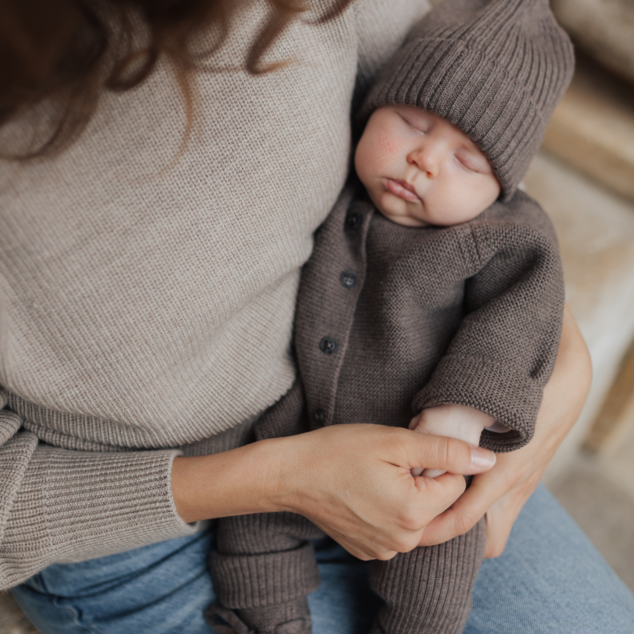 Cardigan "Emil" in camel melange
