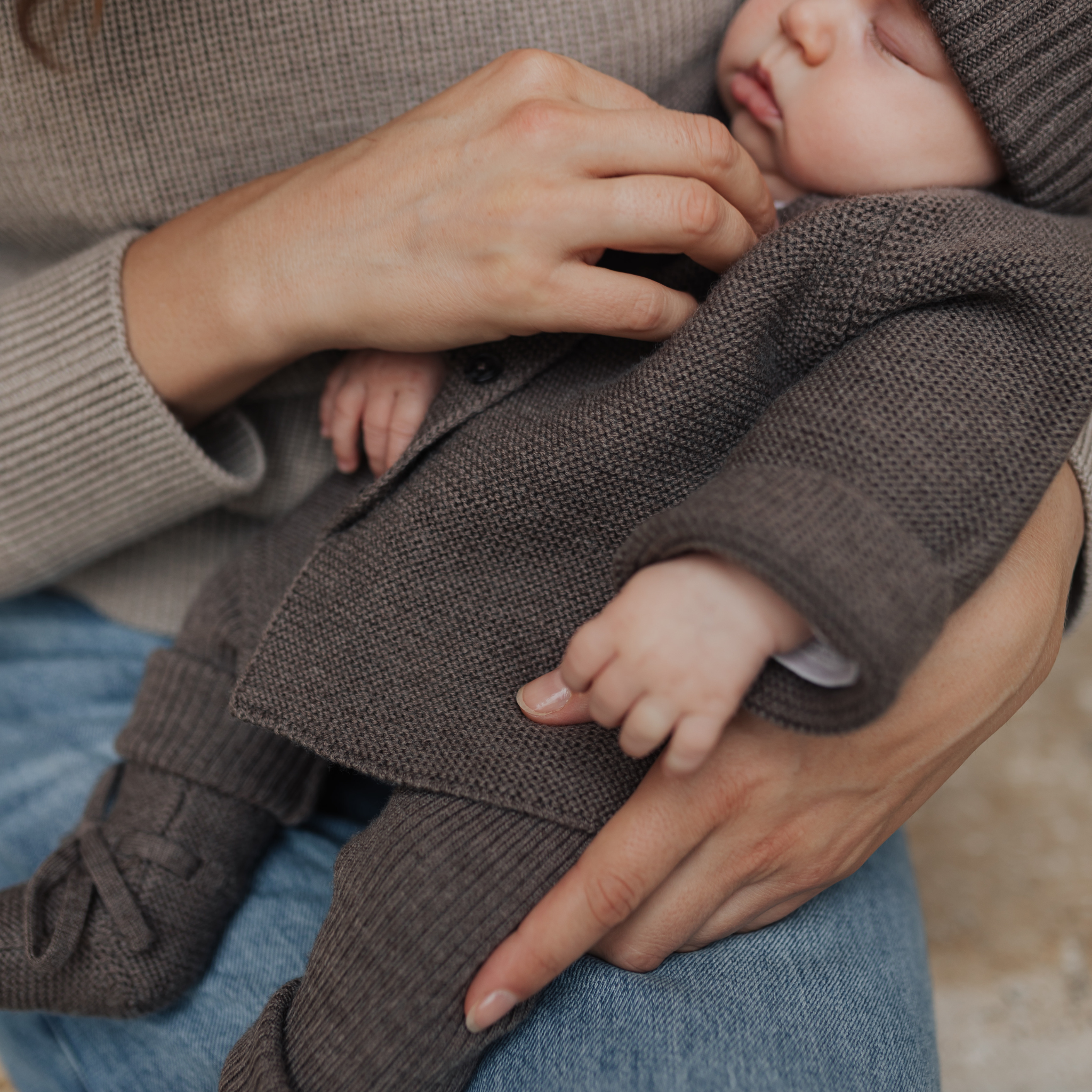 Cardigan "Emil" in camel melange