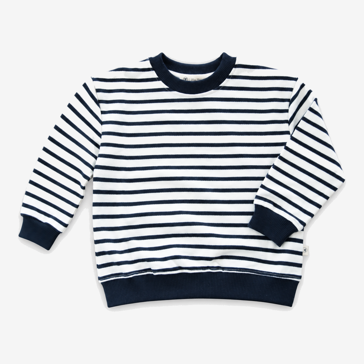 Sweatshirt Caspar in offwhite marine, getragenes Originalfoto