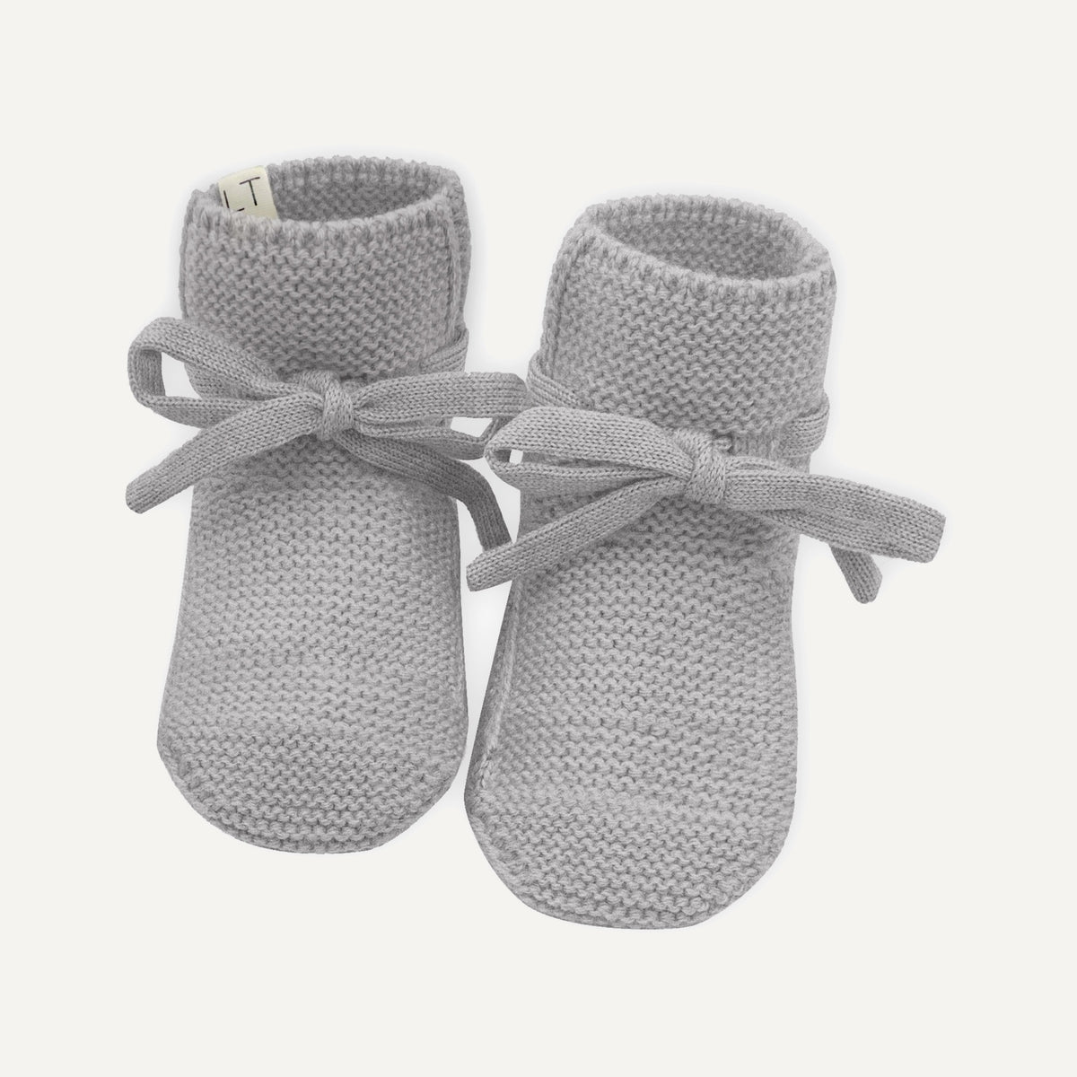 Baby booties "Toni" in grey melange
