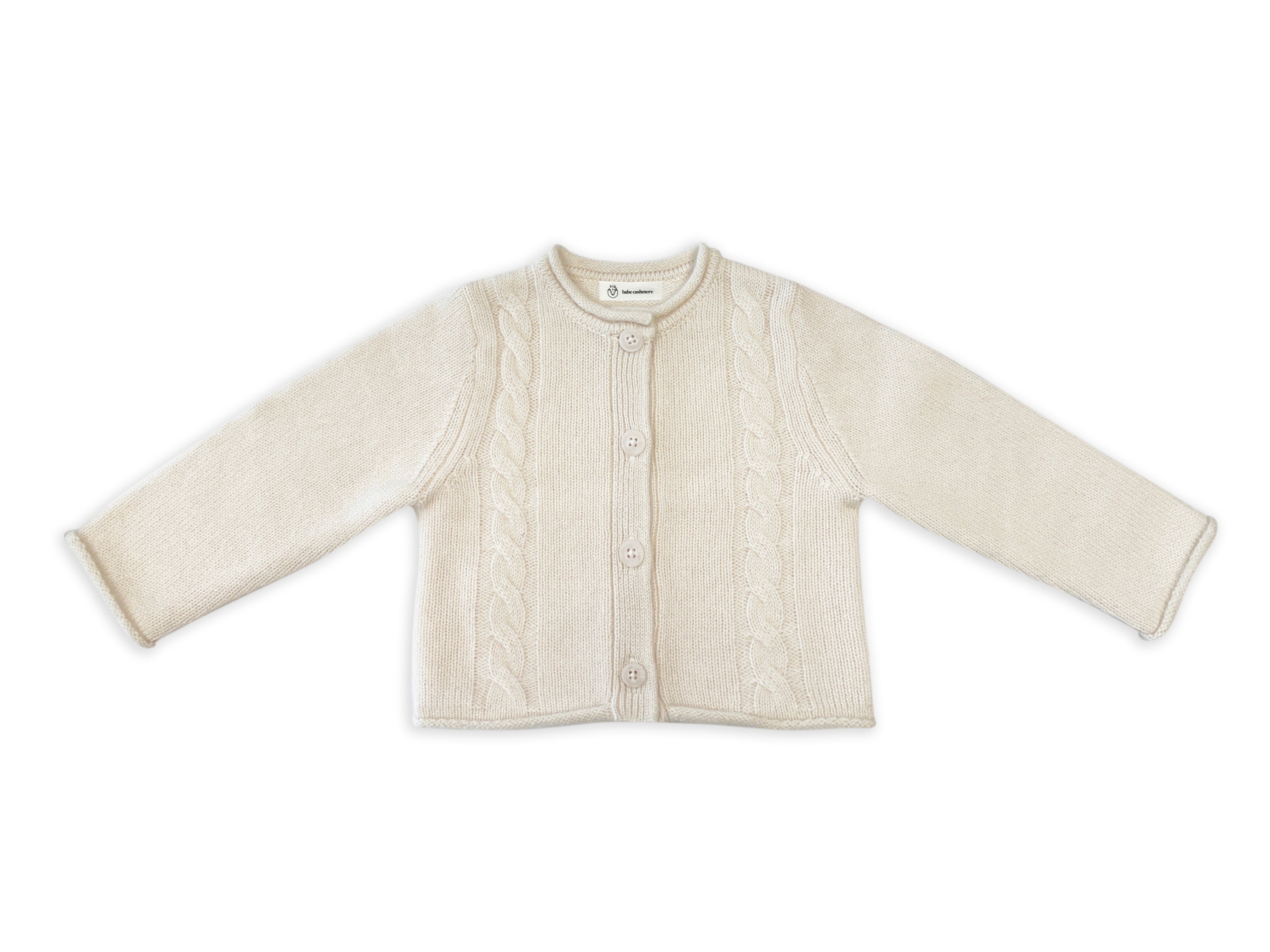 Cable knit cardigan ''Carlo'' in feather