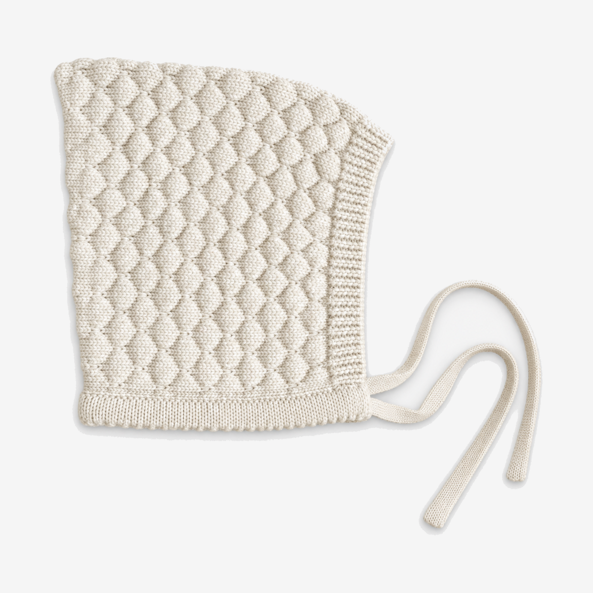 Babymütze Ela zum Binden in creme
