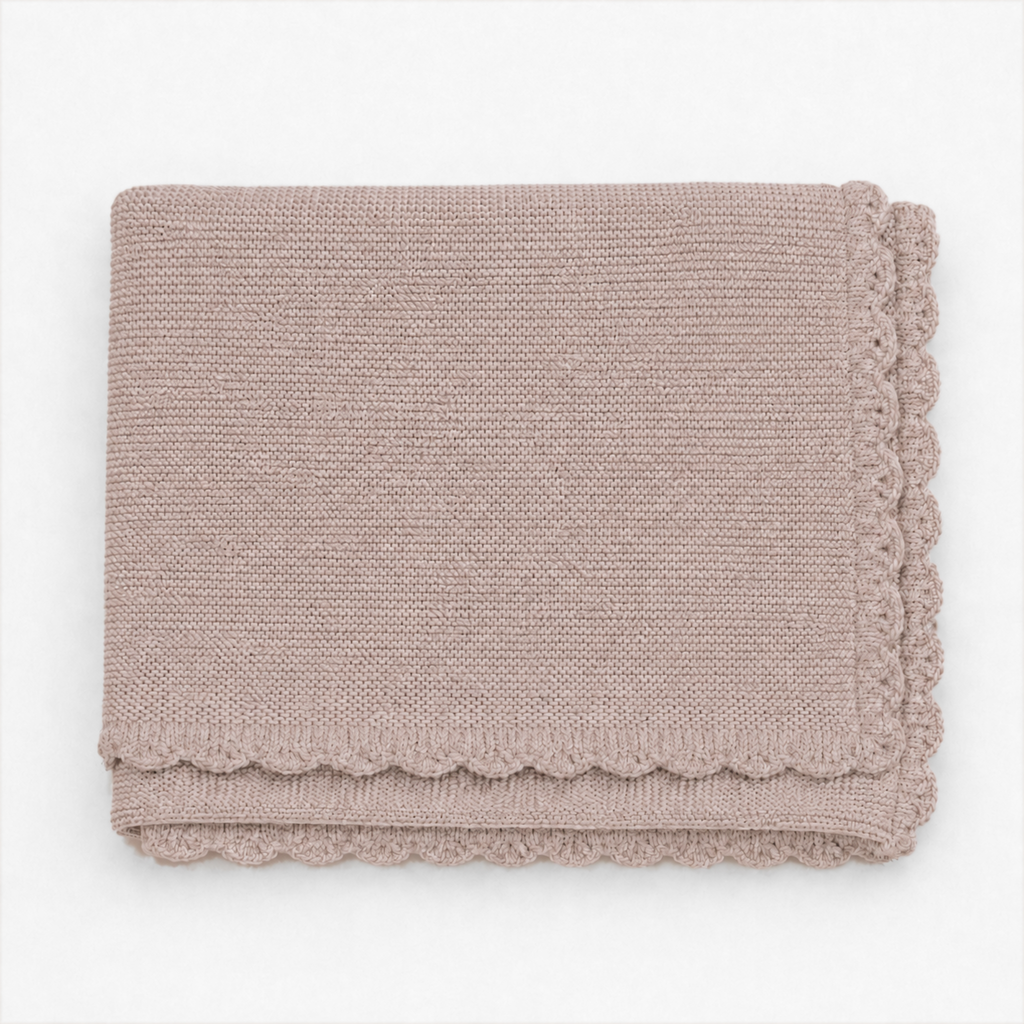 Blanket "Ida" with ajour pattern in camel melange