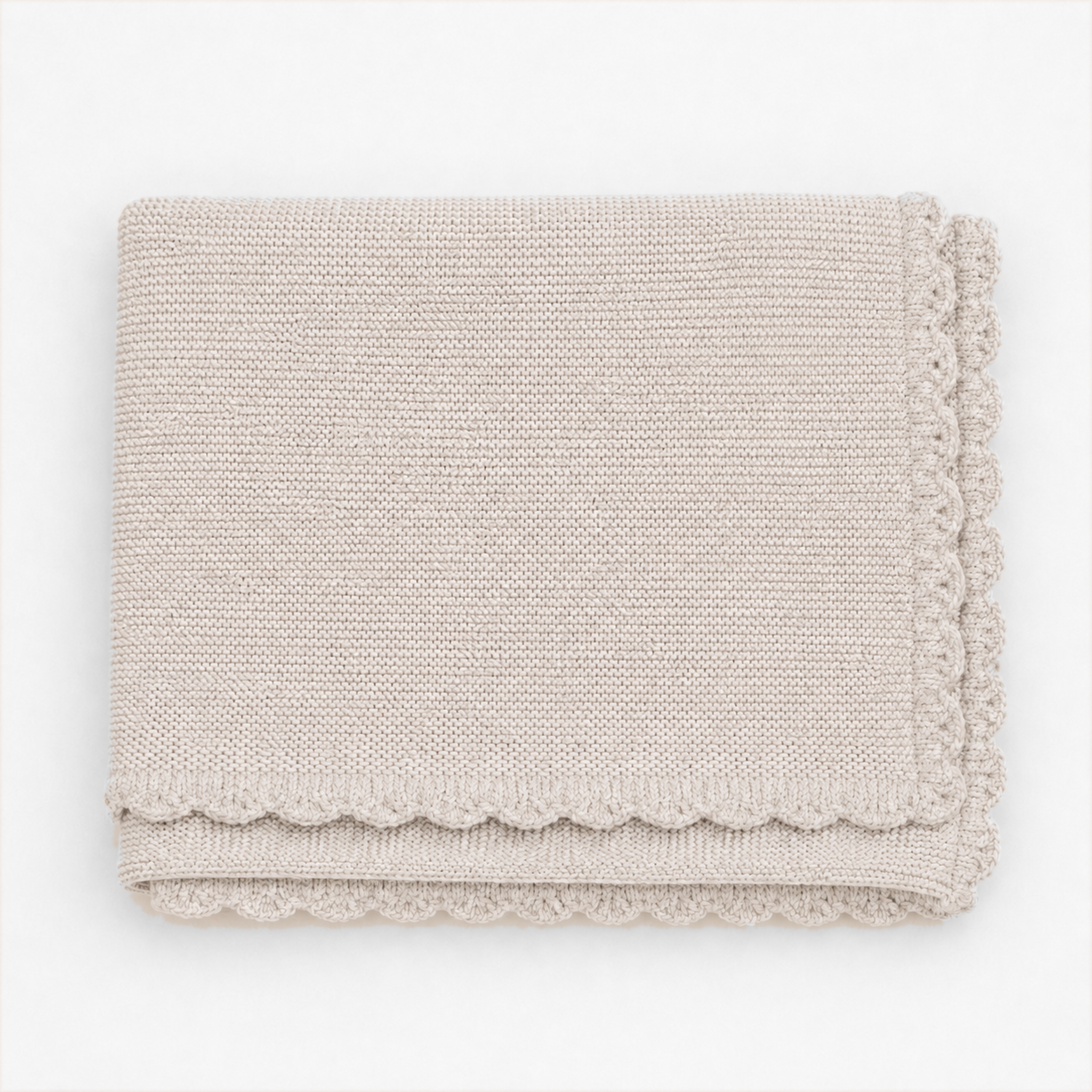 Blanket "Ida" with ajour pattern in camel melange