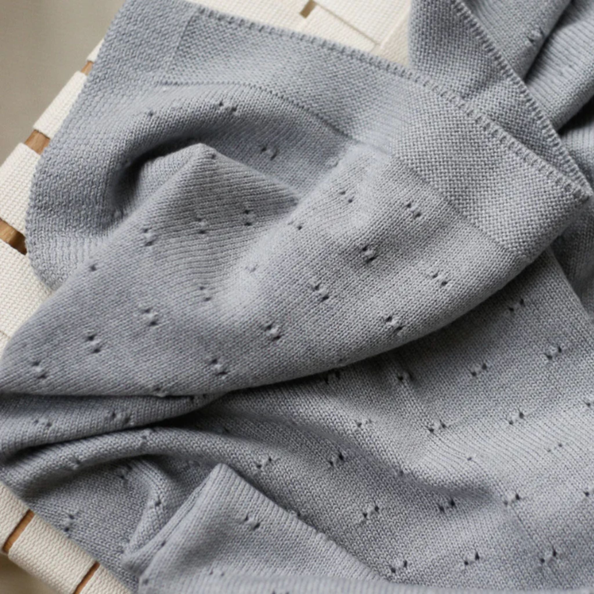 Kuscheldecke "Ida" in grau melange