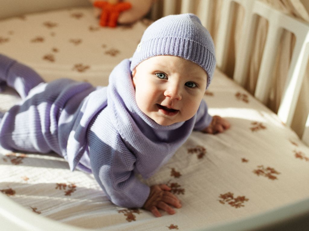 Newborn beanie "Lotte" in camel melange
