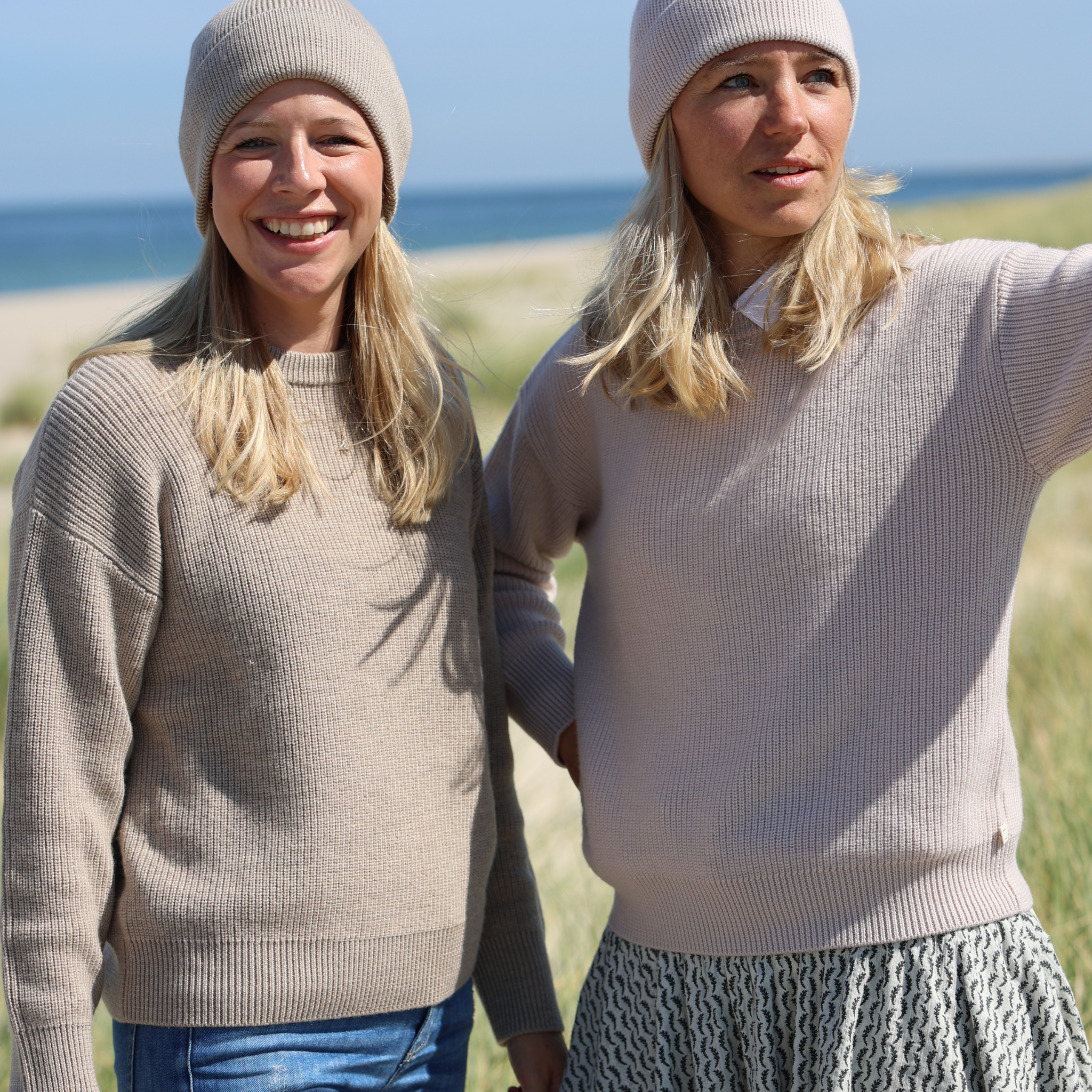 Ladies sweater in new sand