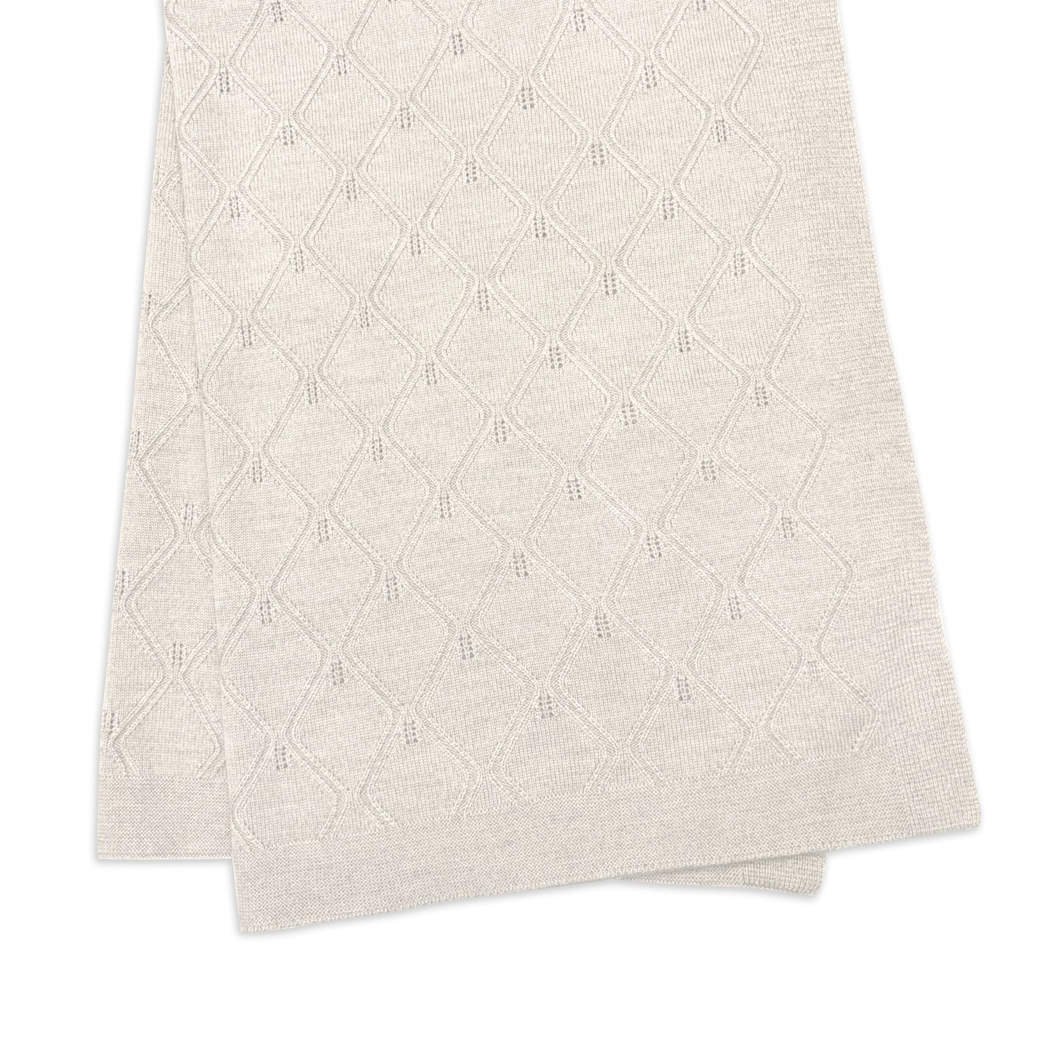 Blanket "Ilsa" with diamond pattern in cream
