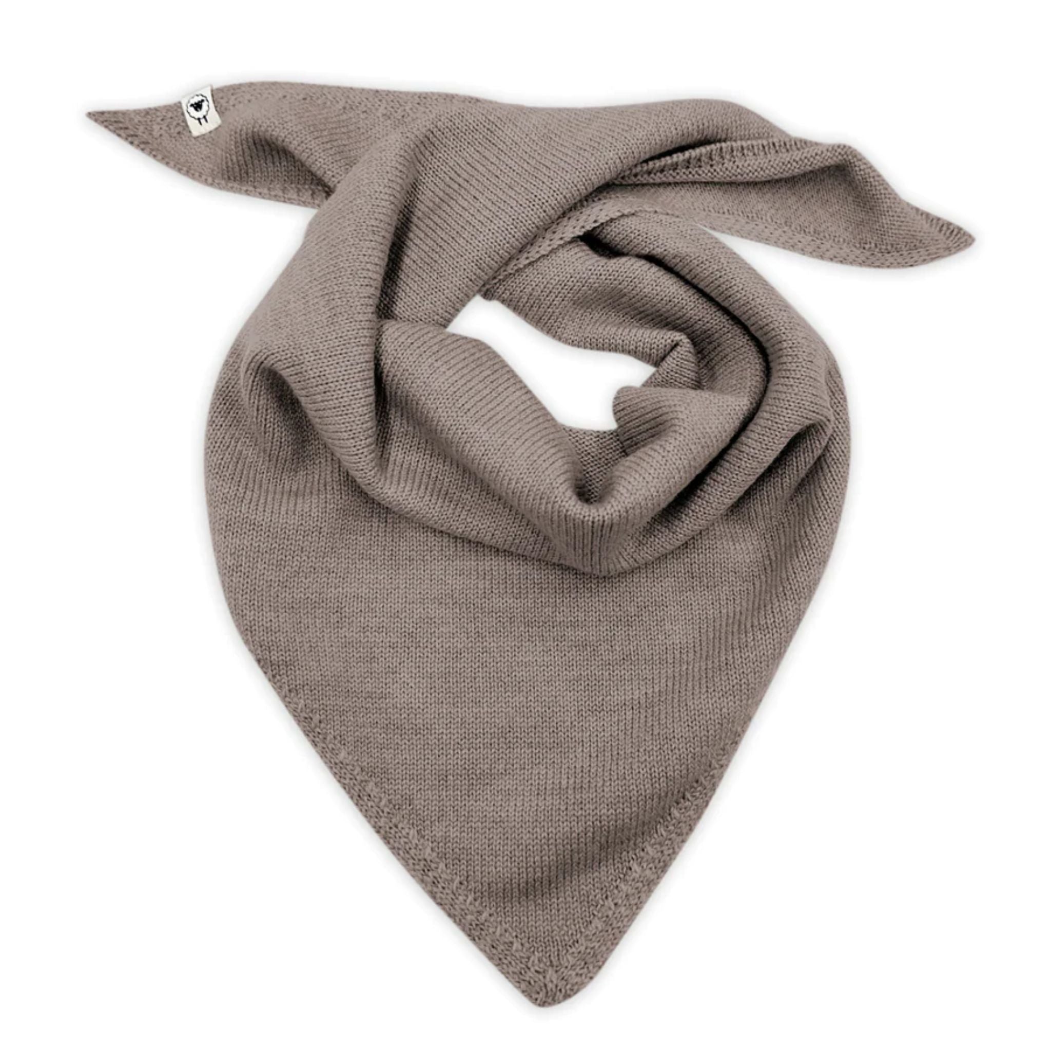 Elise triangular scarf in camel melange