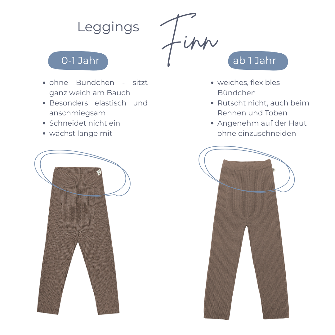 Leggings "Finn" in grau melange