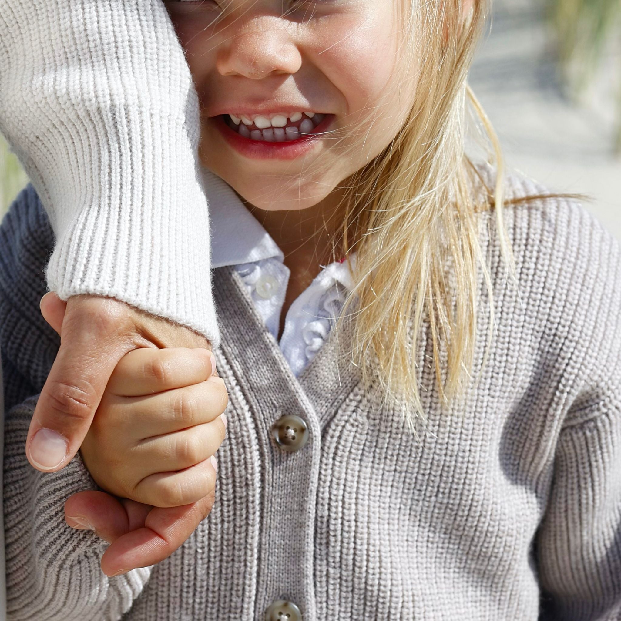 Pauli cardigan in camel melange