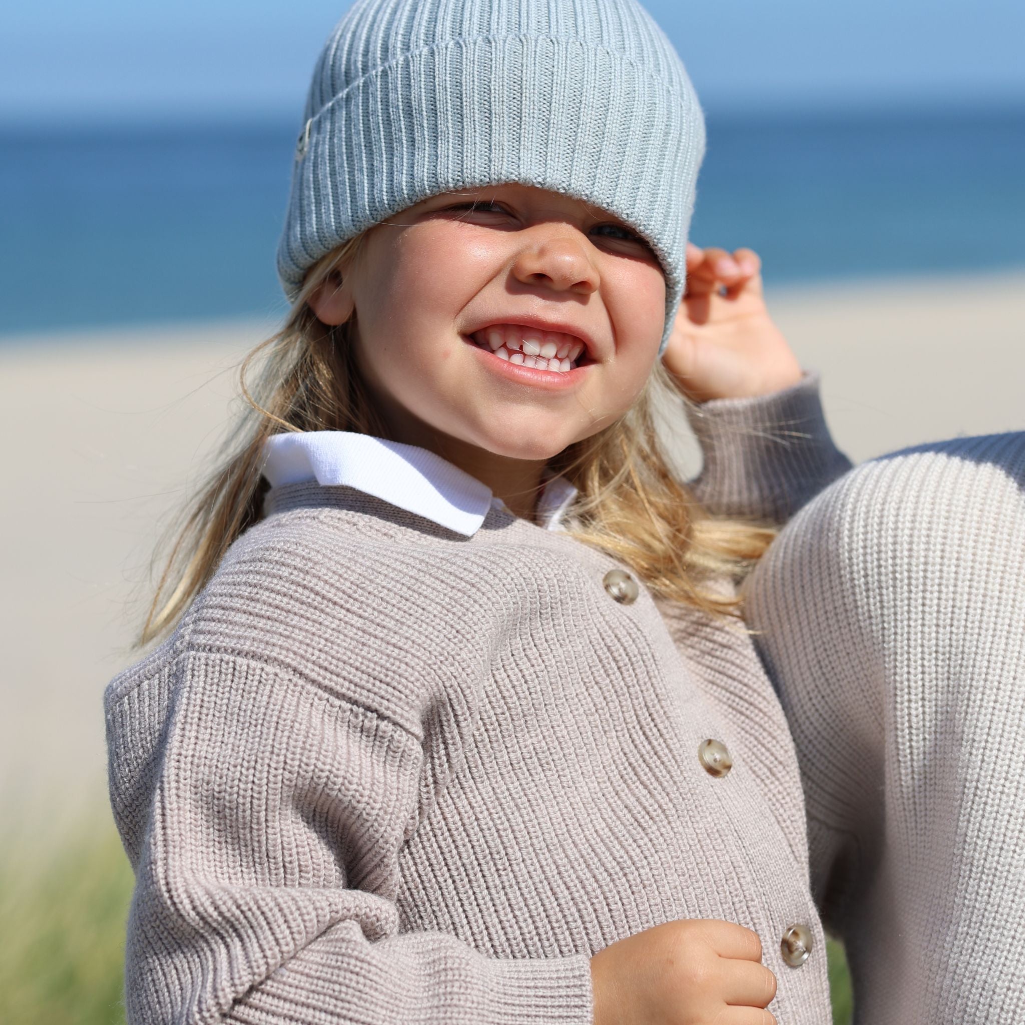 Cardigan Pauli in camel melange