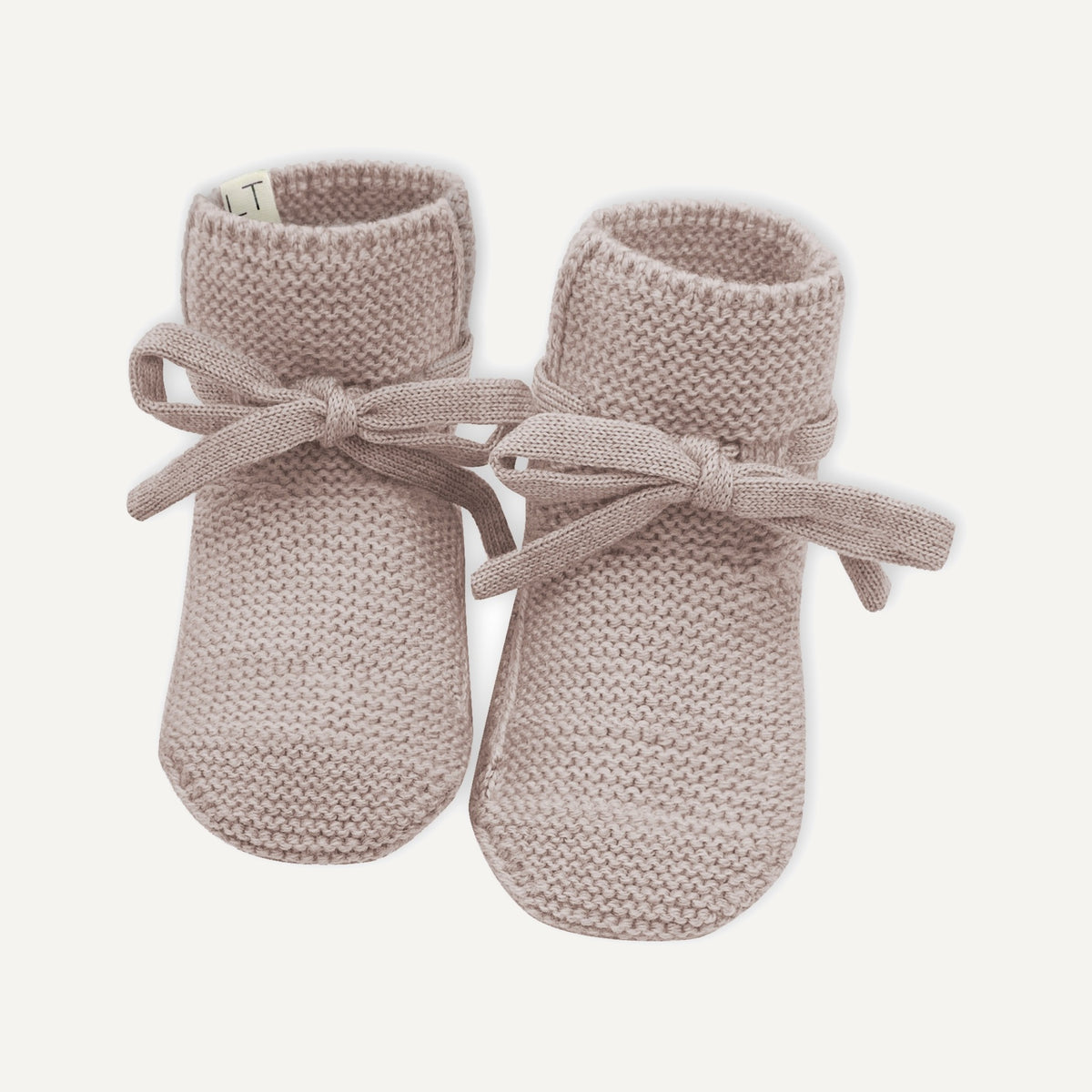 Babyschuhe Toni in camel melange – Bestandteil des Geschenksets
