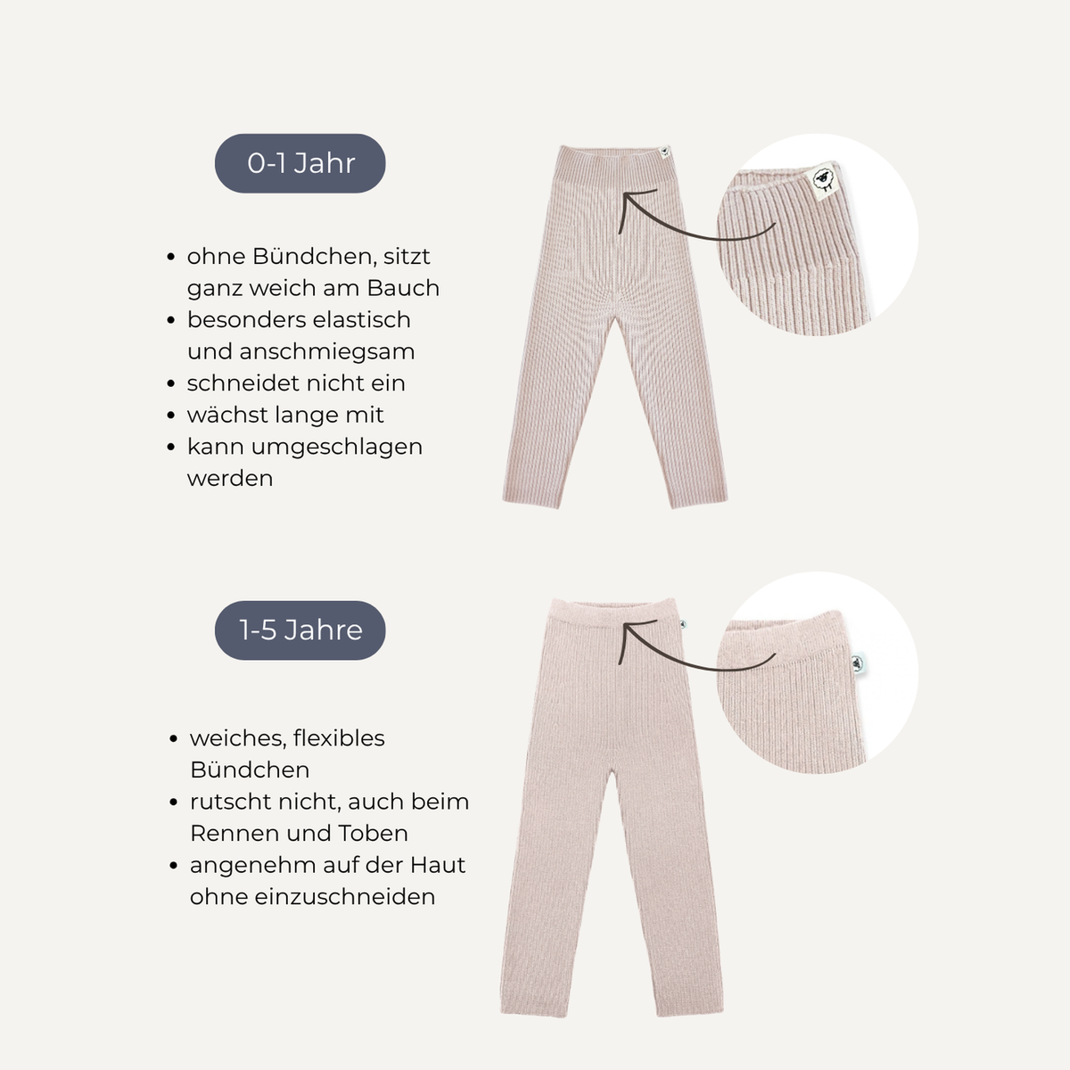 Leggings Finn in rosewood