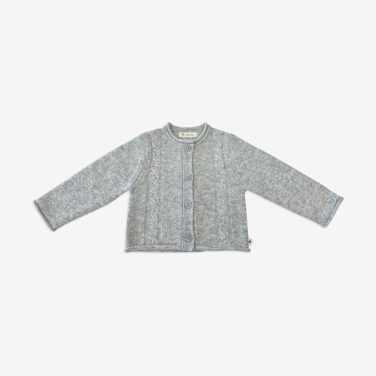 Zopfcardigan Carlo in grau melange