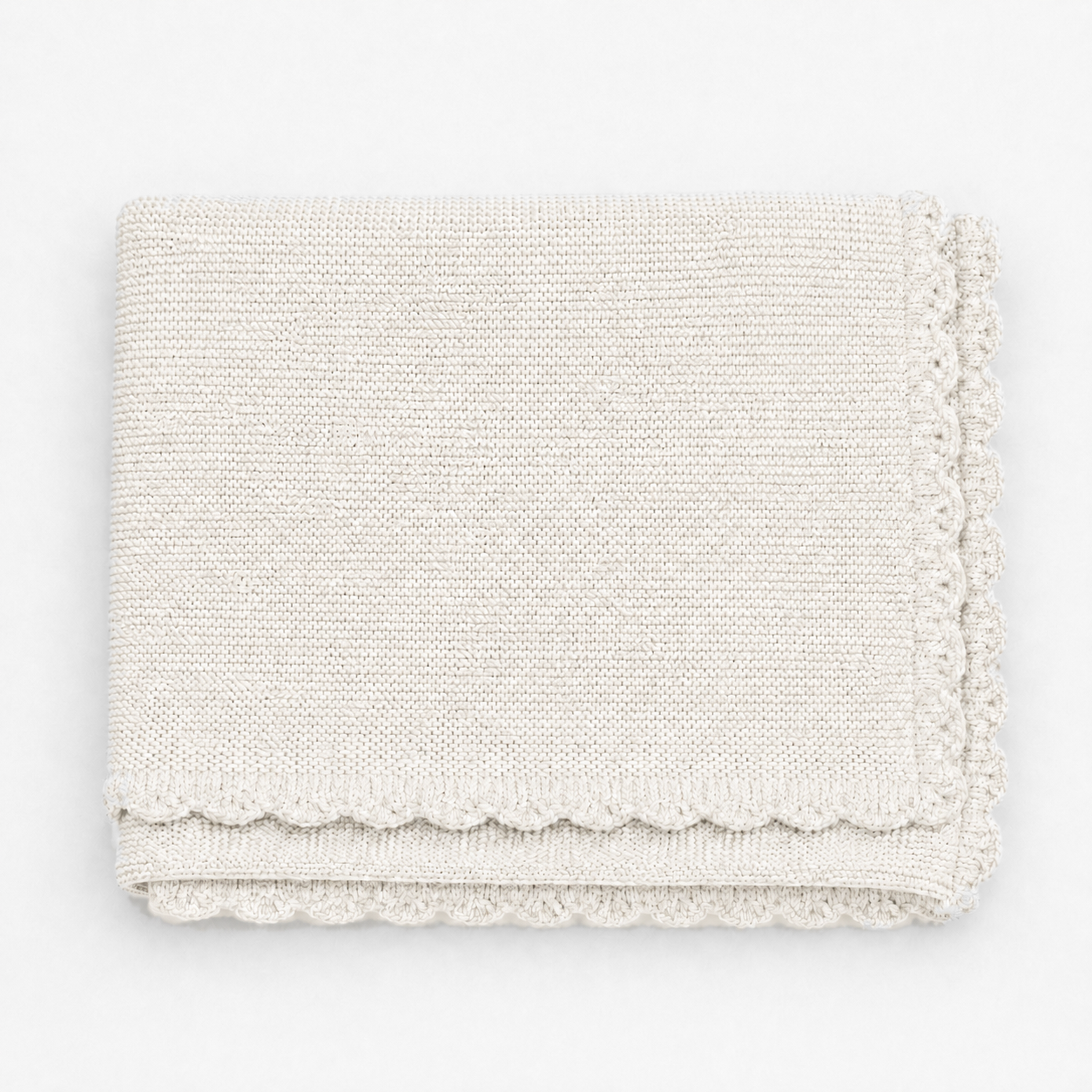Blanket "Ida" with ajour pattern in camel melange