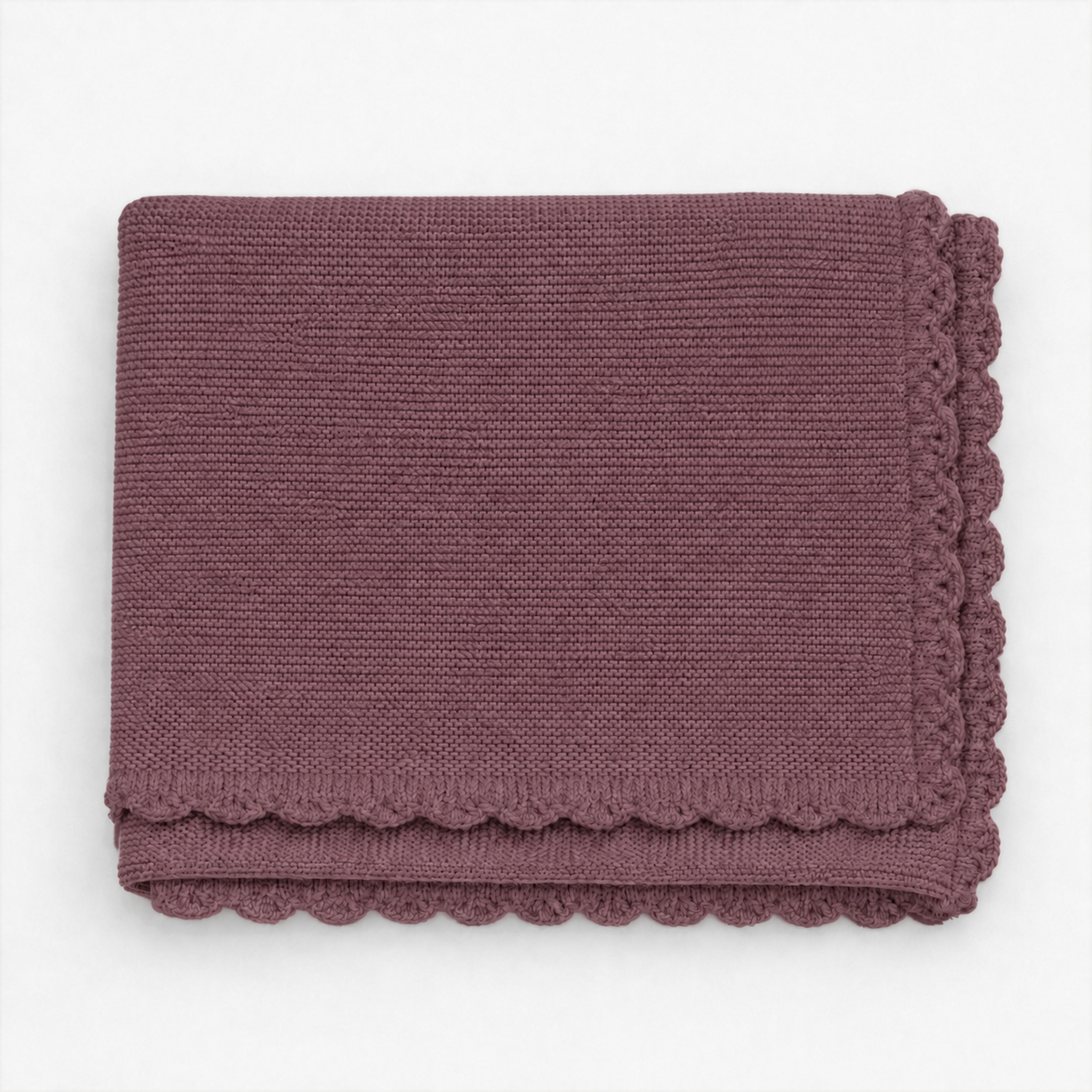 Blanket "Ida" with ajour pattern in camel melange