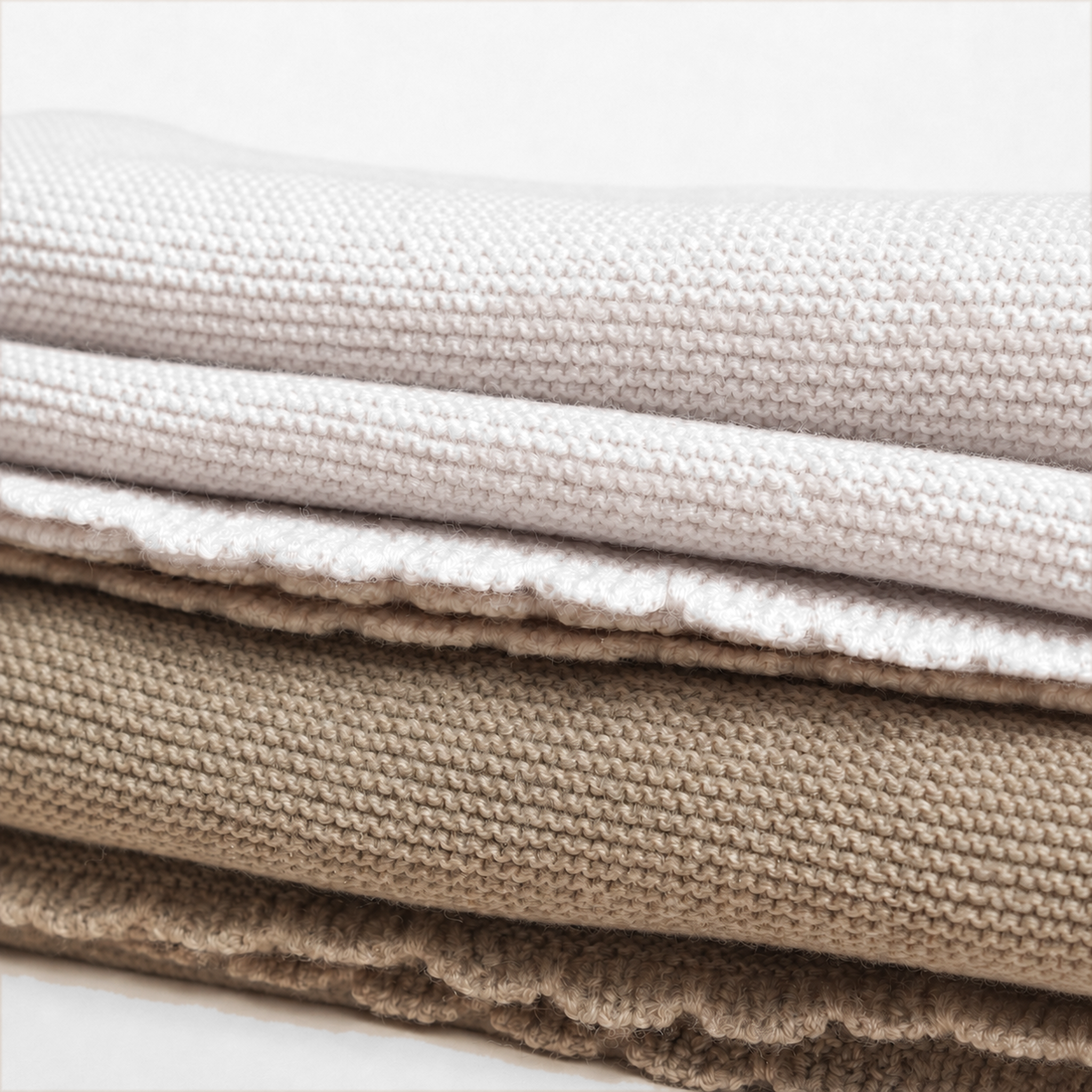 Blanket "Ida" with ajour pattern in camel melange