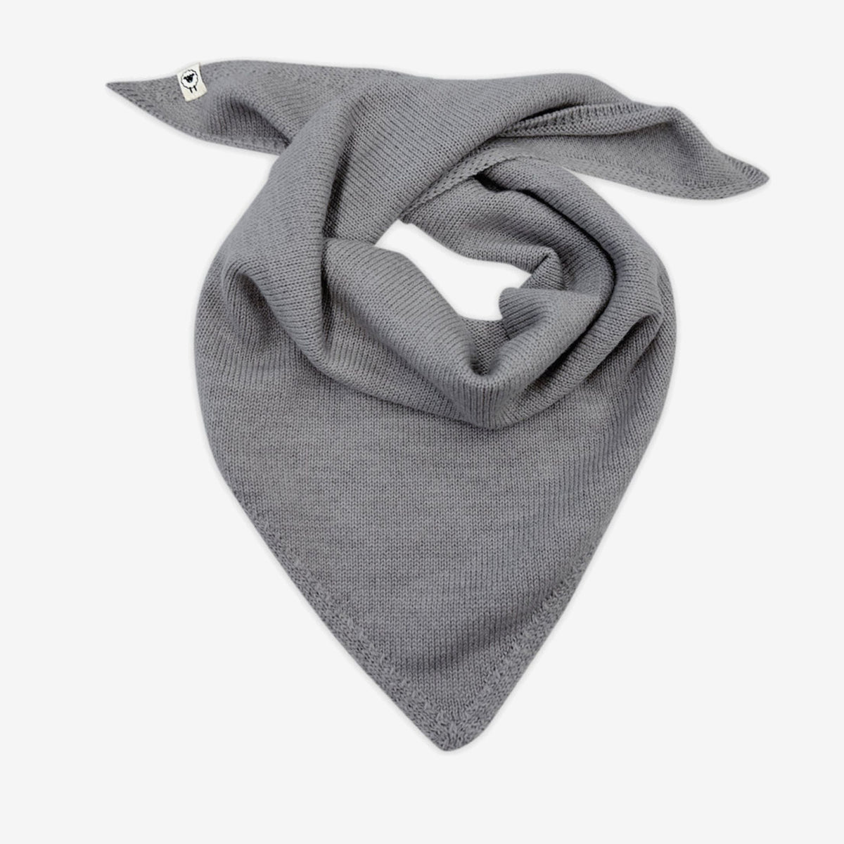 Elise triangular scarf in gray melange